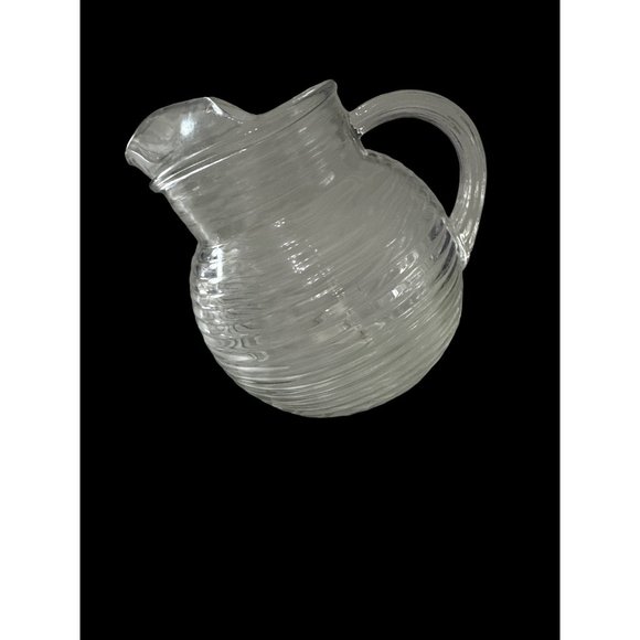 Vintage 1938-43 discontinued Anchor Hocking clear Manhattan 5 cup Ball pitcher - Picture 1 of 6